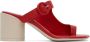 MM6 Maison Margiela Red Buckle Heeled Sandals - Thumbnail 1