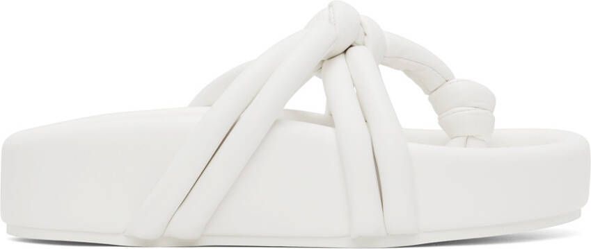 MM6 Maison Margiela White Mignon Platform Sandals