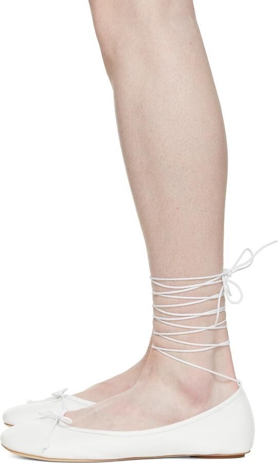 Molly Goddard White Albie Ballerina Flats