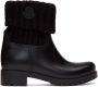 Moncler Black Knit Ginette Boots - Thumbnail 1
