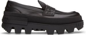Moncler Black Leather Maxence Loafers