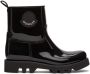 Moncler Black Shiny Rubber Ginette Rain Boots - Thumbnail 1