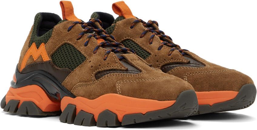 Moncler Enfant Kids Khaki & Orange Leave No Trace Sneakers - Picture 2