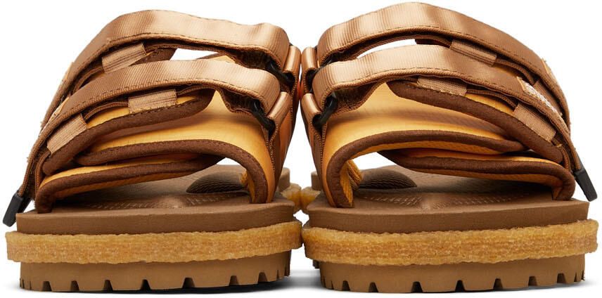 Moncler Genius 2 Moncler 1952 Orange & Tan Moto Mountain Sandals - Picture 2