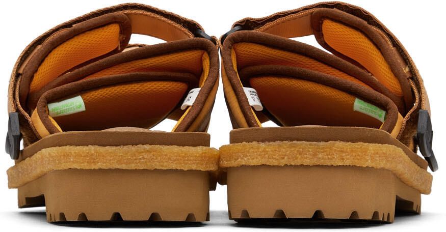 Moncler Genius 2 Moncler 1952 Orange & Tan Moto Mountain Sandals