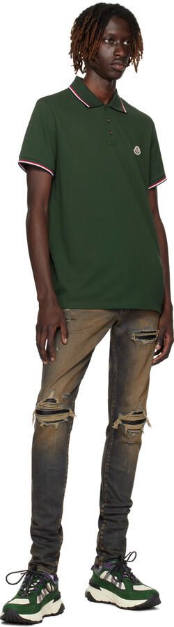 Moncler Beige & Green Lite Runner Sneakers - Picture 4