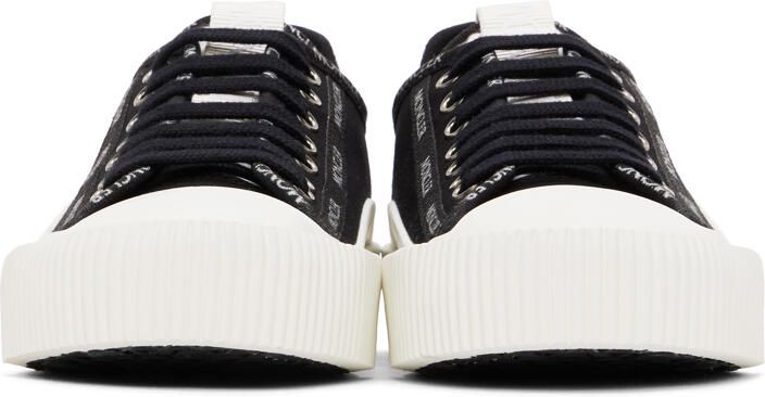 Moncler Black Canvas Glissiere Sneakers - Picture 3