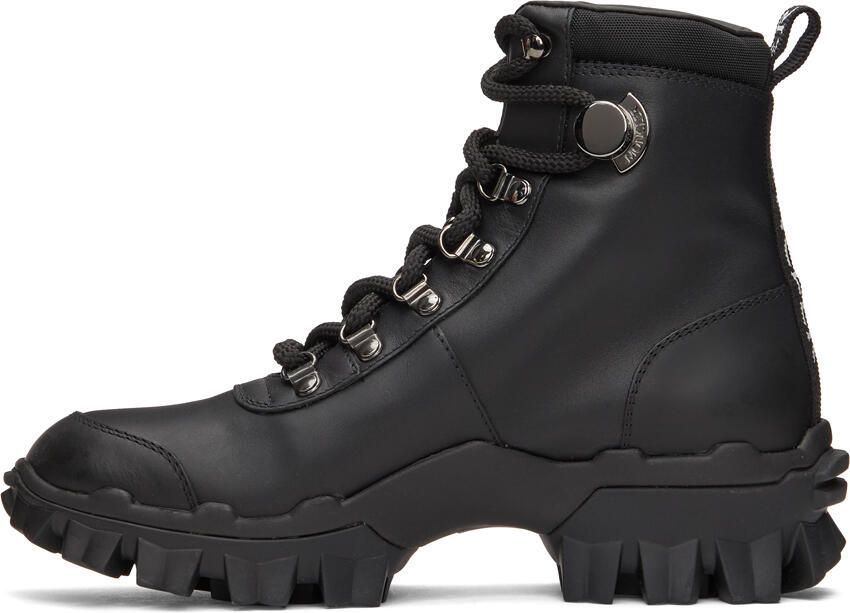 Moncler Black Leather Helis Boots - Picture 2