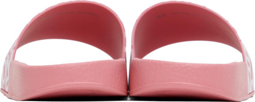 Moncler Pink Embossed Slides