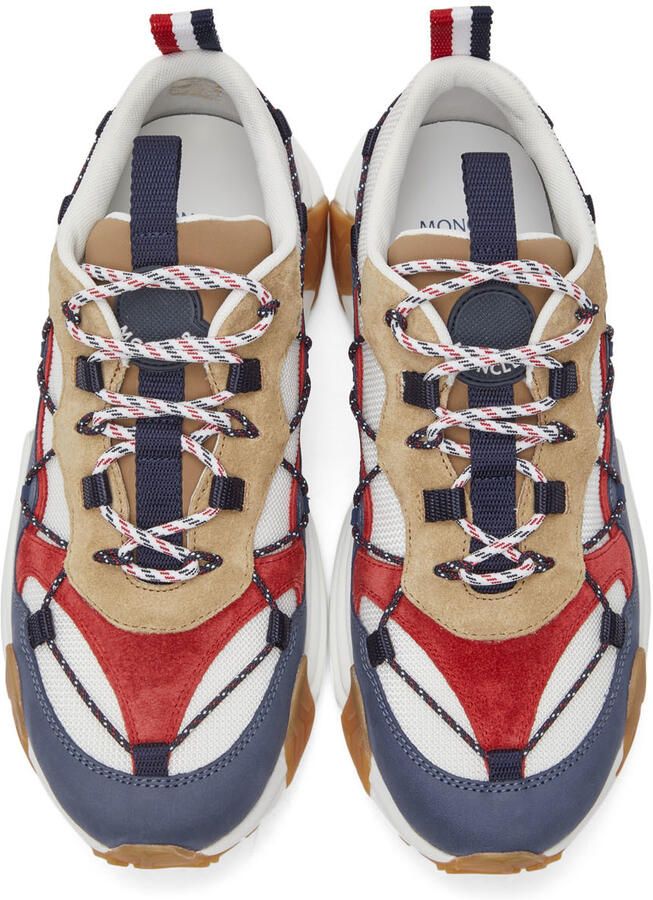 Moncler White & Navy Compassor Sneakers