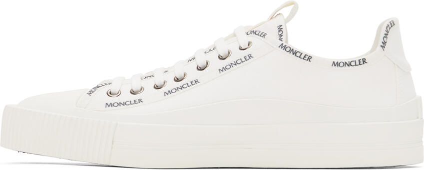 Moncler White Canvas Glissiere Sneakers - Picture 2