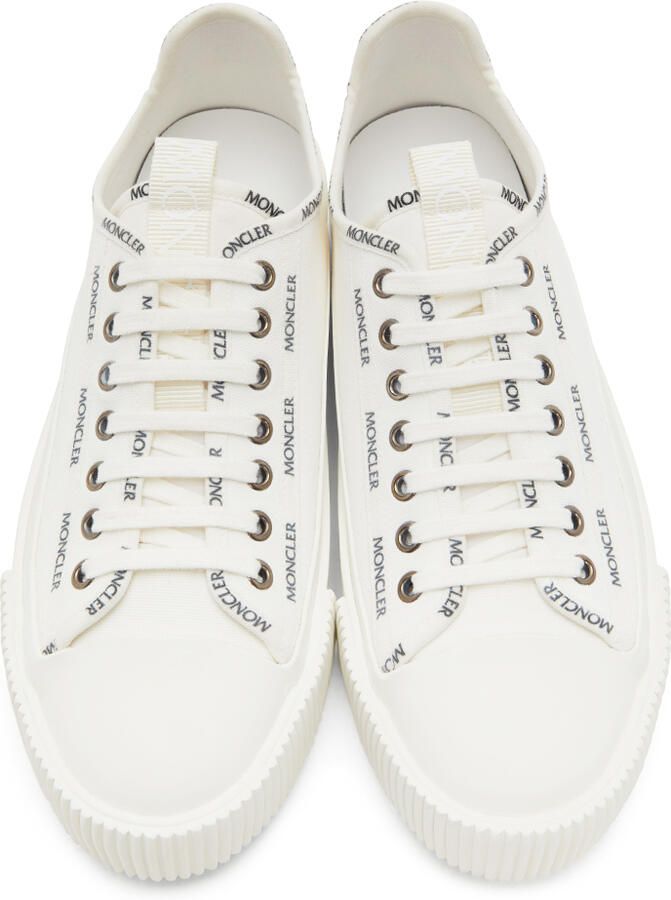 Moncler White Canvas Glissiere Sneakers