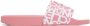 Moncler Pink Embossed Slides - Thumbnail 1