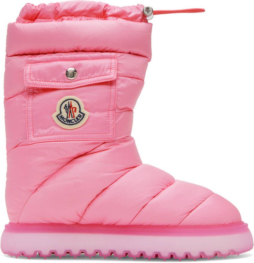 Moncler Pink Gaia Pocket Down Boots