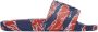 Moncler Red & Blue Tiger Stripe Basile Slides - Thumbnail 1