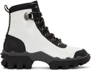 Moncler White & Black Helis Boots