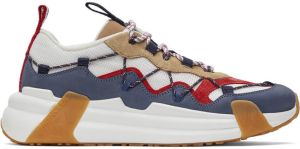 Moncler White & Navy Compassor Sneakers