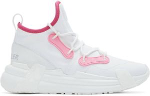 Moncler White & Pink Lunarove Sneakers