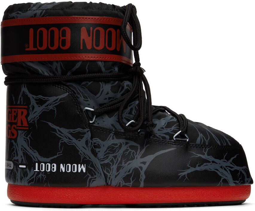 Moon Boot Black & Red Stranger Things Edition Icon Low Boot