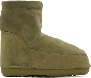 Moon Boot Khaki No Lace Ankle Boots