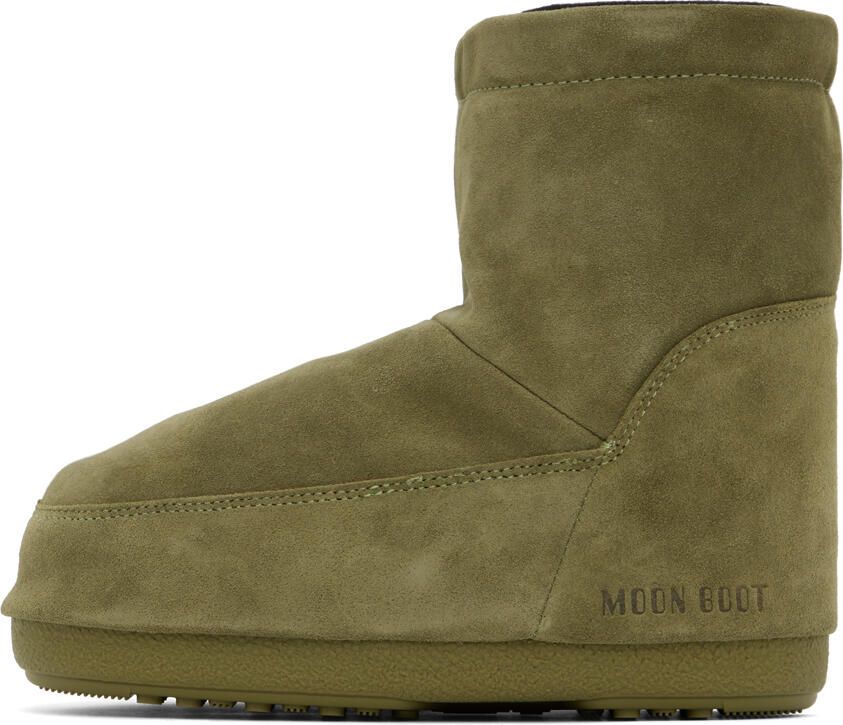 Moon Boot Khaki No Lace Ankle Boots - Picture 2