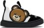 Moschino Baby Black & White Teddy Sneakers - Thumbnail 1