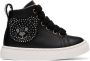 Moschino Baby Black Crystal Teddy High Sneakers - Thumbnail 1