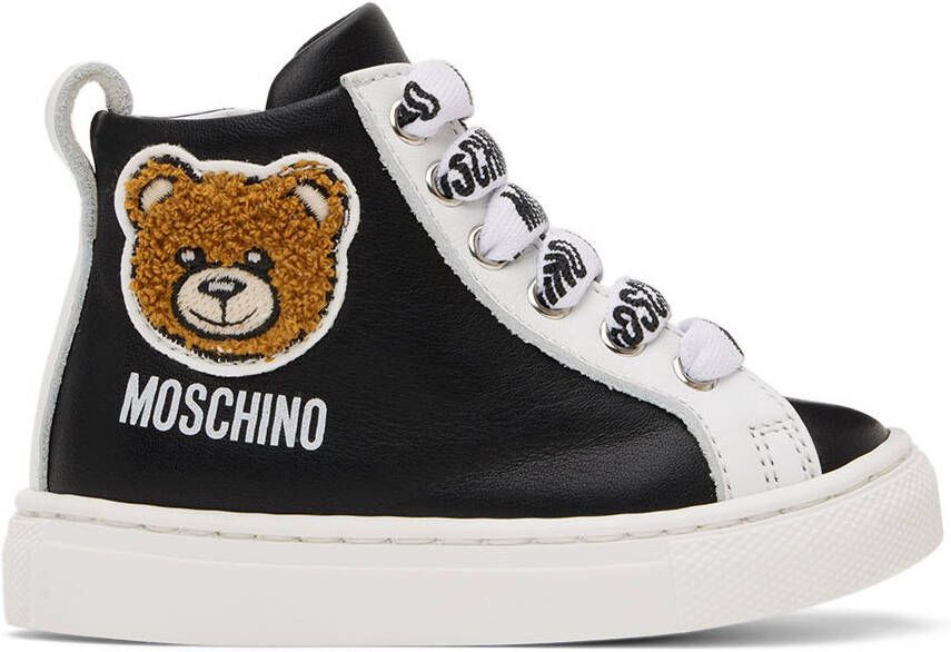 Moschino Baby Black Teddy High Sneakers