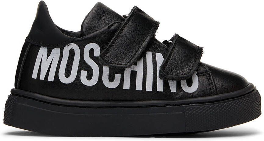 Moschino Baby Black Velcro Sneakers