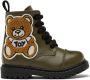 Moschino Baby Khaki Teddy Boots - Thumbnail 1