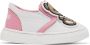 Moschino Baby White & Pink Teddy Slip-On Sneakers - Thumbnail 1