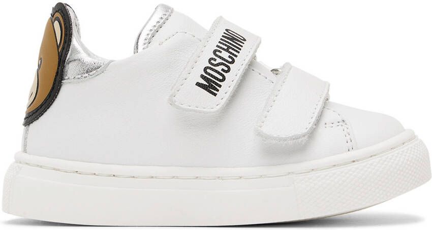 Moschino Baby White Teddy Sneakers