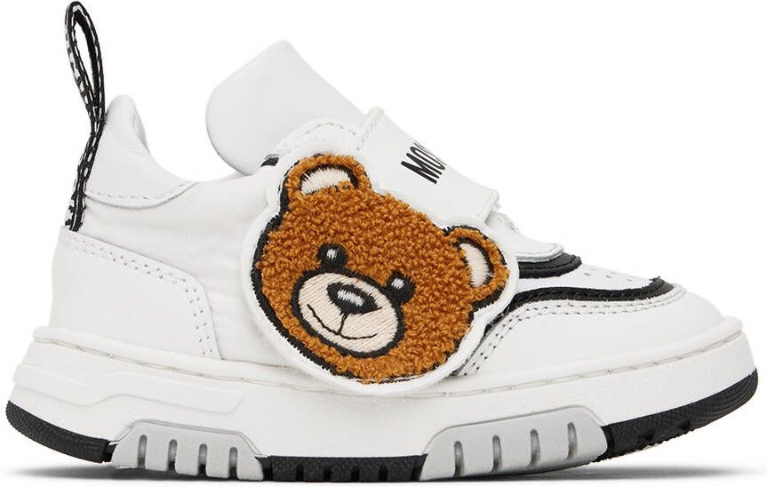 Moschino Baby White Teddy Sport Sneakers