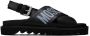 Moschino Black Criss-Cross Sandals - Thumbnail 1