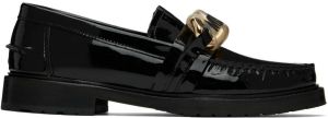 Moschino Black Curb Chain Loafers