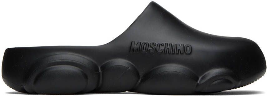 Moschino Black Gummy Bear Slippers