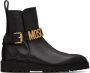 Moschino Black Leather Boots - Thumbnail 1