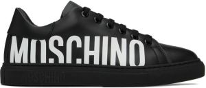 Moschino Black Leather Sneakers