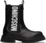 Moschino Black Logo Chelsea Boots - Thumbnail 1