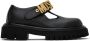 Moschino Black Logo Plaque Loafers - Thumbnail 1