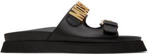Moschino Black Logo Sandals