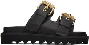 Moschino Black Logo Sandals