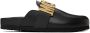 Moschino Black Maxi Lettering Logo Loafers - Thumbnail 1