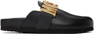 Moschino Black Maxi Lettering Logo Loafers