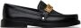 Moschino Black Polished Calfskin Loafers - Thumbnail 1