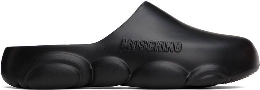 Moschino Black Teddy Slides
