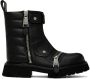 Moschino Black Zipper Boots - Thumbnail 1