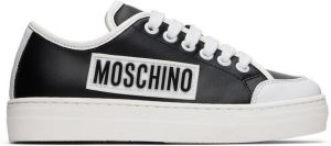 Moschino Kids Black & White Paneled Sneakers