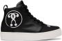 Moschino Kids Black Patch High Sneakers - Thumbnail 1