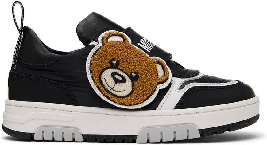 Moschino Kids Black Teddy Sneakers
